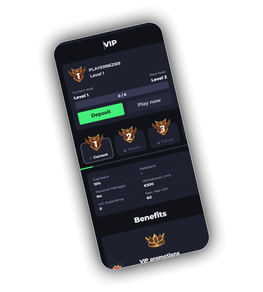 DrellaBet rank club with the cashback rate and the cash ceiling attached to each rank